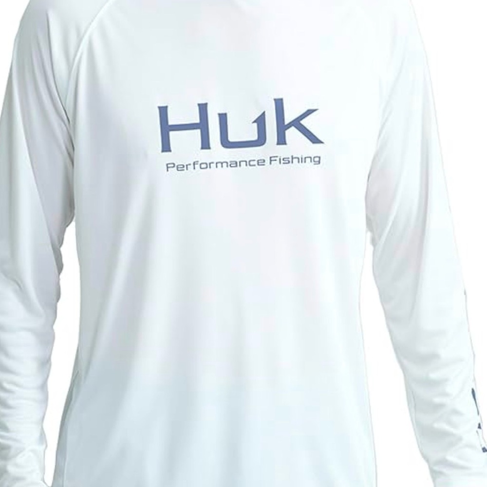Huk Men's Light Blue Long Sleeve Sun Protecting Fishing Shirt‎